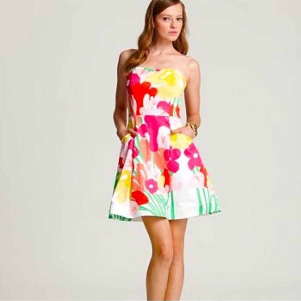 Lilly Pulitzer "Lavish Lilly” Blossom Resort Strapless Dress